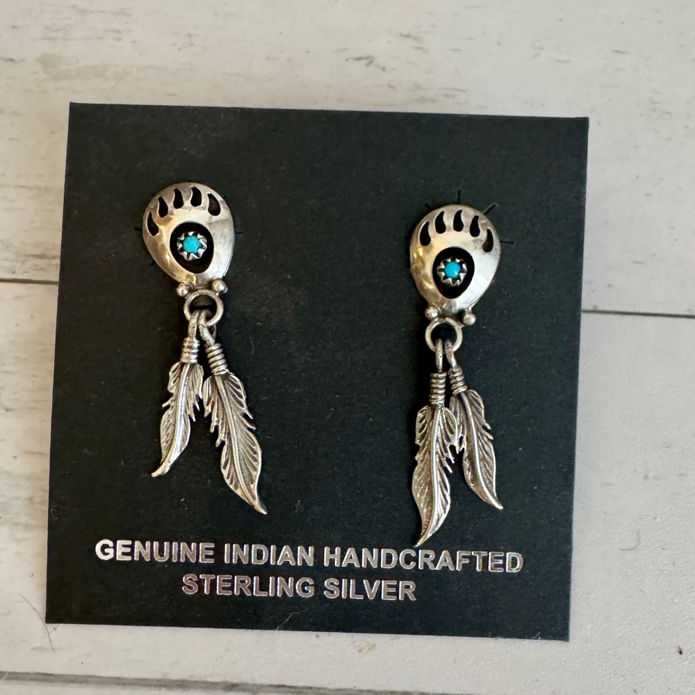 Navajo Sterling Silver Turquoise Earrings